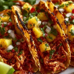 Delicious Pineapple Chicken Tacos with fresh ingredients and vibrant colors