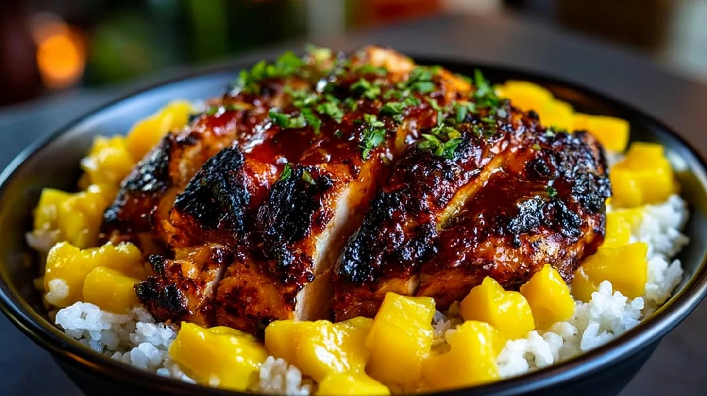 Irresistible Sweet & Savory Asian Mango Glazed Chicken Twists