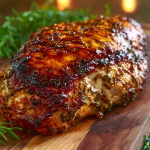 Savory grilled chicken breast marinated for delicious flavor
