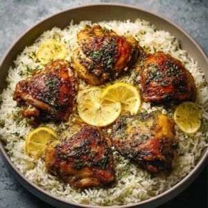 Deliciously cooked tender lemon herb chicken garnished with fresh herbs