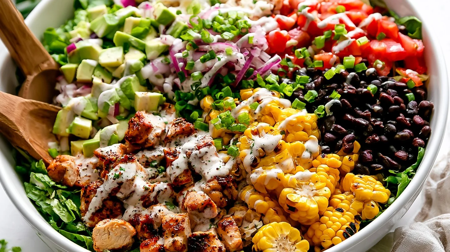 Ultimate Creamy BBQ Chicken Salad - Crowd Pleaser!