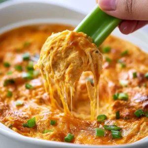 Easy Buffalo Chicken Dip in a crockpot for parties and gatherings