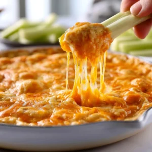 Crock Pot Buffalo Chicken Dip in a slow cooker, perfect for appetizers
