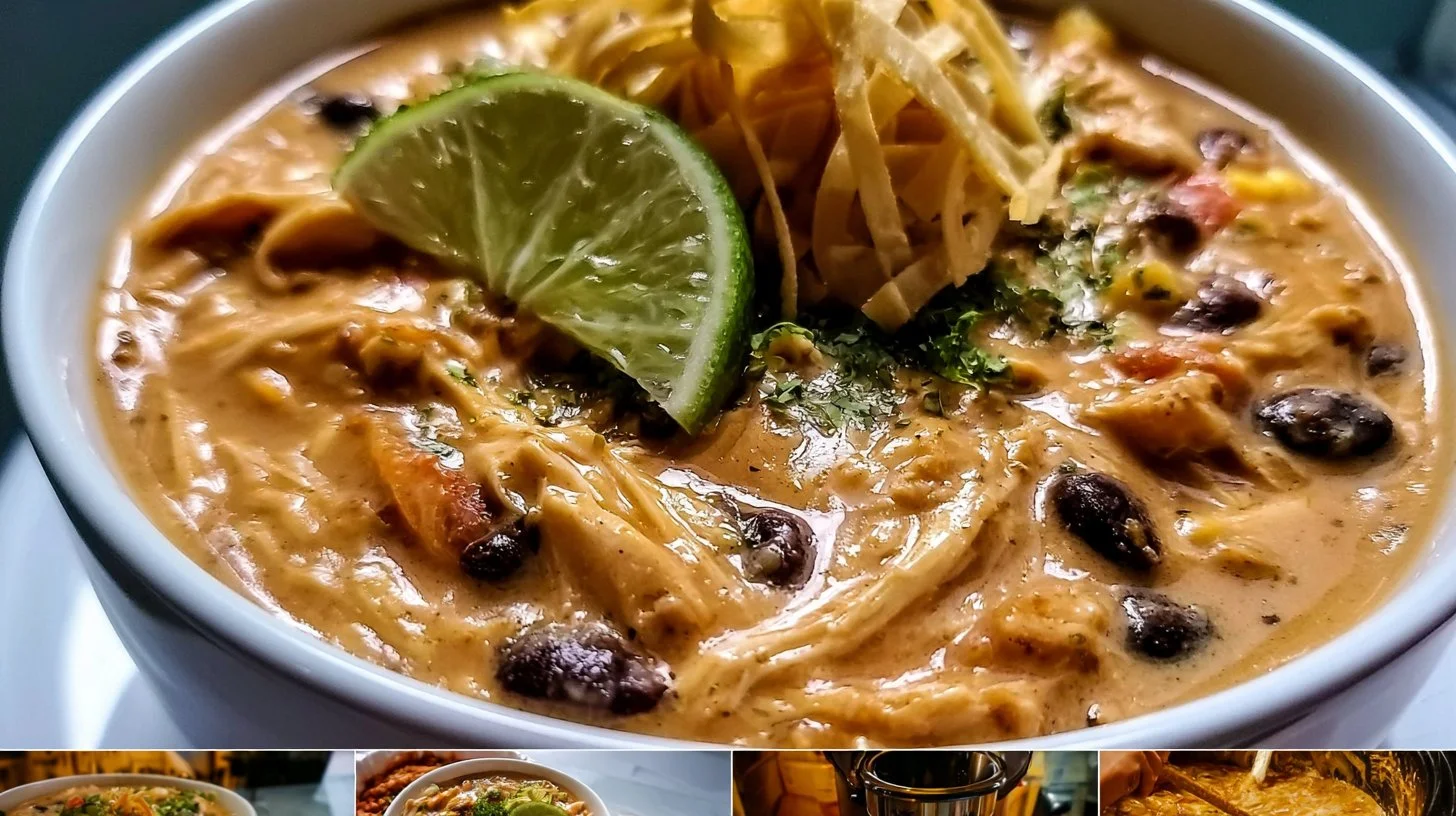 Crockpot White Chicken Chili with Cream Cheese