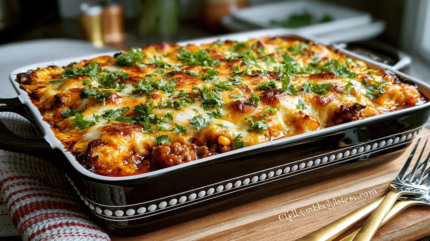 Easy One Pan Ground Chicken Casserole