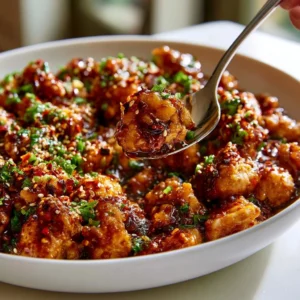 Delicious Firecracker Ground Chicken dish served with vegetables