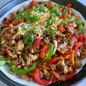 Delicious low carb ground chicken fajitas served with fresh toppings
