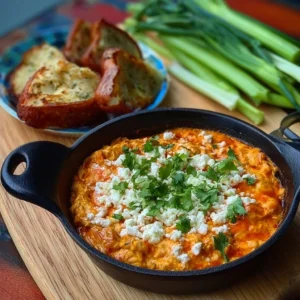 Delicious Smoked Buffalo Chicken Dip served in a bowl with crackers.