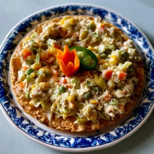 Delicious homemade chicken salad served in a bowl with fresh ingredients